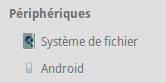 Accéder à son appareil Android sous elementary OS via le protocole MTP