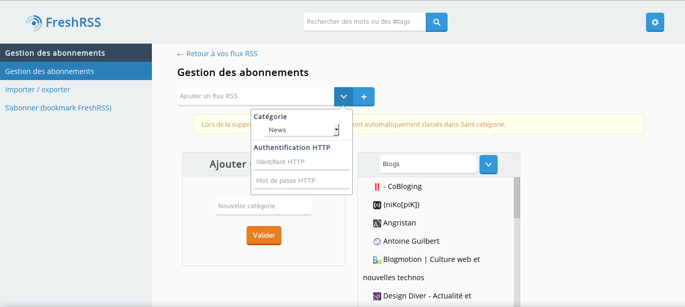 FreshRSS : Un lecteur RSS Libre à auto-héberger