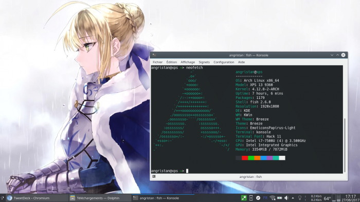 Arch Linux KDE neofetch