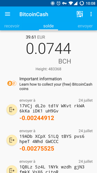 Coinomi, le wallet multi-coin pour Android